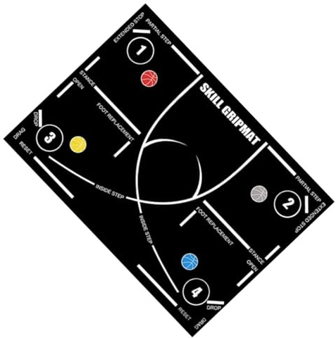 Dribble Mat Basketball – Ballsport-Übungszubehör – Basketball-Fußschrittpolster – für Erwachsene, Spieler, Sportler, Schule, Teams, Trainer, Fitness-Enthusiasten, PE-Lehrer, Zuhause, Fitnessstudio
