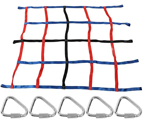 HuadZhylyx 3 Colors Climbing Net for Kids, Climbing Cargo Net with 661lb Load Bearing, High Strength Polyester Outdoor Climbing Net for Backyard Playground Tree House