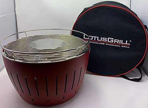 LotusGrill Set per gli amanti del barbecue; includegriglia, mix di spezie per barbecue Pure Beef di Hallingers e custodia per il trasporto
