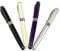 Ranvi JinHao 750 Fountain Pen, Medium Metal Nib With Ink Converter,4 PCS,4 Colors (purple, white, champagne silver, matte black)