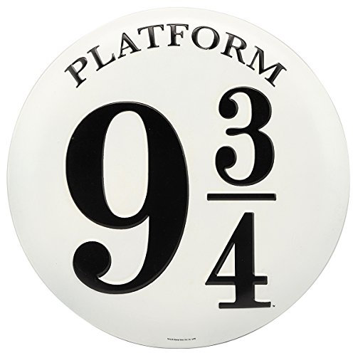 Harry Potter Platform 9 3/4 geprägtes Metallschild – Vintage Harry Potter Schild für Schlafzimmer oder Filmzimmer