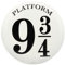 Harry Potter Platform 9 3/4 geprägtes Metallschild – Vintage Harry Potter Schild für Schlafzimmer oder Filmzimmer