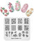 KADS Nail Stamping Plate Rose Flower Nature Nail Art Stamp Template DIY Image Template Manicure Stamping Plate Stencil Tools (FL037)