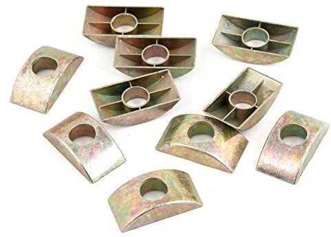 AKOAK 10 unidades de 8 mm de diámetro agujero tono bronce para muebles Tuercas de media luna tuercas espaciador arandela para conectar muebles