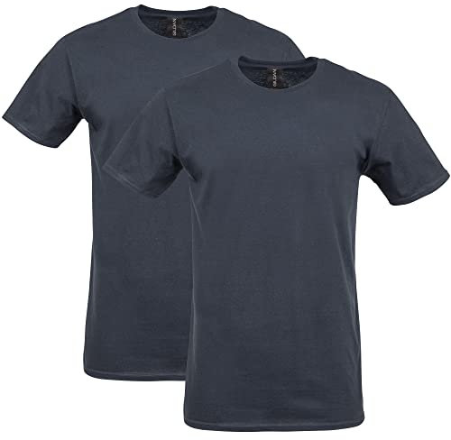 Gildan Herren Softstyle T-Shirt aus Baumwolle, Stil G64000, Multipack Hemd, Schwarz (2er-Pack), L