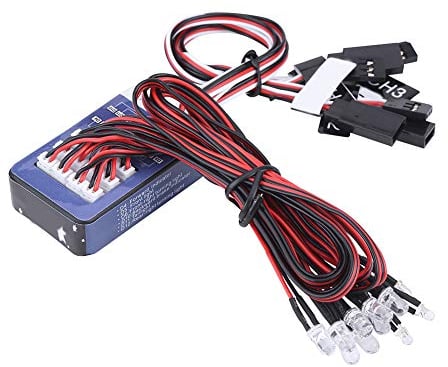 RC Auto LED Licht Set, 12 LED Beleuchtungssystem Kit Simulation blinkende Tamiya Lichter Speaker für 1/10 1/8 RC Auto Truck Crawler, DC5~12V Audio Equipment