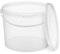 BenBow Cubo con Tapa 1l Transparente 1x 1 litros - Seguro para los Alimentos, Estable, hermético, a Prueba de Fugas, Inodoro - Cubo de plástico con asa - vacío