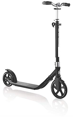 Globber Kids Step: One 205-180 Duo Tretroller, Schwarz/Silber (47410), Einheitsgröße