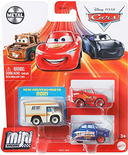 Disney Cars Mini Racers Lot de 3 gobelets à piston