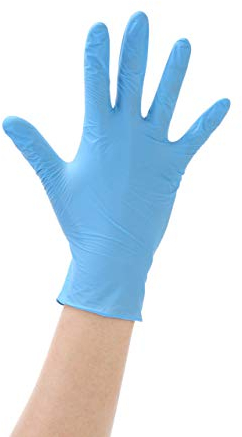 Nitril-Handschuhe 100 Stück in Spender-Box - puderfrei, nicht steril, beidseitig tragbar - Blau (XL)