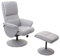 Relaxsessel Helsinki, Fernsehsessel Relaxliege TV-Sessel mit Hocker - Stoff/Textil, hellgrau