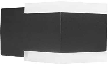 Smartwares Design-Außenwandleuchte Black Outdoor - 8 W - 440 lm - Warmweißes Licht - Auf-/Ab-Beleuchtung - Aluminium - IP44