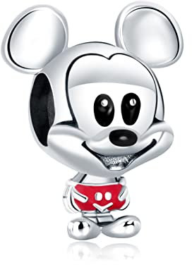 MGIUL Mouse Red Trousers Charm Pendant Para Pulseras Collares Plata de ley 925 Colgantes Abalorios Joyas Regalo Para Mujer