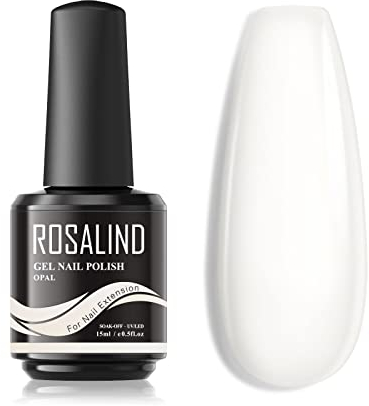 ROSALIND Bianco Latte Ricostruzione Unghie Gel, Milky White Gel Extension per Unghie Acrilico per Unghie Ispessente per Principianti e Professionisti, Nail Art