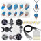Allazone Moldes Silicona de Resina, 2 Pz Molde Silicona Resina Sol Luna Estrella y Geometria Resina Stampo in Silicone con Cuerda de Cera Negra, Hebilla Colgante para Hacer Joyas