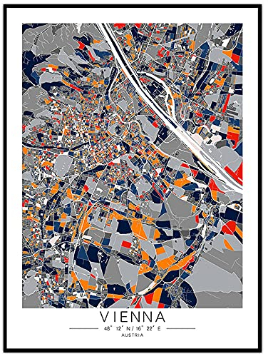 1000 Teile Holzpuzzle Für Erwachsene,Wooden Vienna Austria City Puzzles,Klassisches Farbkarten-Puzzle-Board, Unmögliche Premium-Puzzles, Geschicklichkeitsspielzeug Für Die Ganze Familie, Ungewöhn