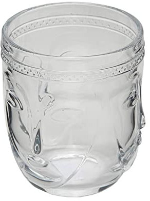 Magie di Natale Lot de 4 verres en verre transparent Visage Facette Bombée décoration moderne (moyen)