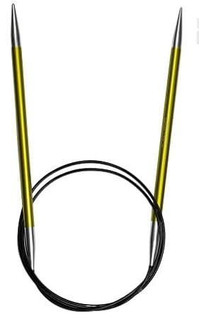 Lana Grossa Rundstricknadel Aluminium | leicht & stabil | glatte Oberfläche für müheloses Stricken | ideal für alle Garne | langlebig & komfortabel | 100/5,5