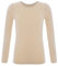 dPois Mädchen Thermo Unterwäsche Langarm Shirt Oberteil Tops Rundhals Thermohemd in Hautfarbe Schwarz Weiß Kinder Tanzkleidung Typ A Hautfarbe 104-116/4-6 Jahre