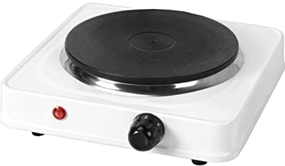 SIC Plaque de cuisson électrique portable à un feu, en fonte, température réglable, pour camping, voyage, cuisine extérieure (1 000 W)
