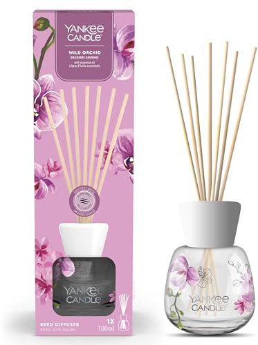 Yankee Candle Signature Diffusore a bastoncini | Orchidea selvatica | 100 ml | Fino a 10 settimane di fragranza | Confezione riciclabile | Un regalo perfetto per una donna