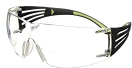 3M Schutzbrille Reader SecureFit -SF400 EN 166 Bügel schwarz grün, Scheibe klar +2,5 Polycarbonat