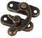 Kistenverschluss, 12 X Antik, Dekorativer Schmuck, Wein, Holzkiste, Haspe, Verschlusshaken mit Schrauben, Antik-Verschlusshaken (Bronzefarbe)