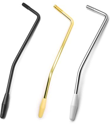 harpfeas Brazo de trémolo de rosca de 6 mm para guitarra eléctrica, brazo de trémolo de metal único con punta para sistema de trémolo Stratocaster (color mezclado)