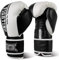 Fightinc. Boxhandschuhe Legacy - 8 10 12 14 16 Oz für Boxen Kickboxen Muay Thai MMA Kampfsport schwarz weiß rot Gold UVM (schwarz/weiß (002), 10 Oz)