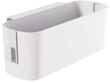 Bett Organizer Zum Einhängen, Nachttisch Caddy Zum Aufhängen, Kunststoff Hängende Betttaschen Organizer Box Mit 2 Haken, Hängend Aufbewahrungstasche Für Buch Magazin Spielzeug Kopfhörer (Weiß)