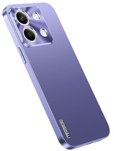 Wigento Für Xiaomi Redmi Note 13 Feinmattes Metall Design Handy Hülle Cover Case Zubehör Lila