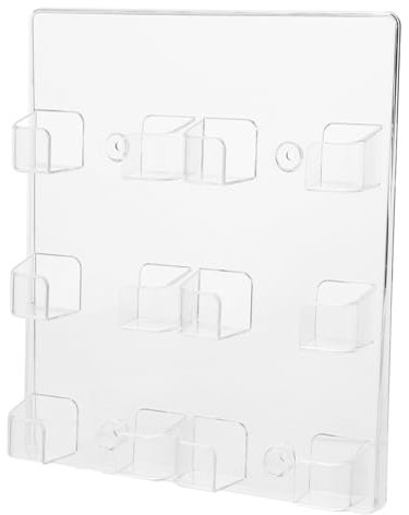 FUNOMOCYA Porte-cartes Mural Transparent Verre Support Polyvalent pour Cartes de Visite Rangement Élégant pour Bureau ou Salon Design Minimaliste pour Facile