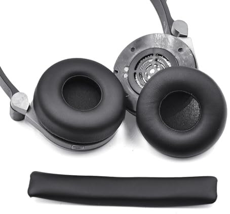 INF 1 paio di cuscinetti auricolari di ricambio per JBL E40 E40BT, cuscinetti auricolari e archetto di ricambio, materiale PU + spugna, 1 cuscinetto auricolare, 1 copricapo