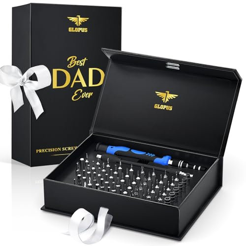 Birthday Gifts for Dad, Small Precision Screwdriver Set with 57 Bits, Tech Gifts for Men Him Husband, Tech Gadgets for Men, Mini Repair Tool Kit for Laptop, Eyeglasses, Watch, Electronic, etc
