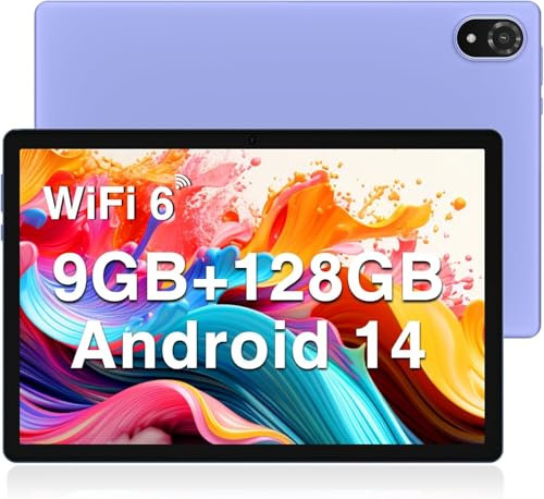 DOOGEE U10 Tablet 10 Zoll Android 14 Tablet PC, 9GB RAM +128GB ROM(1TB TF) Kinder Tablet 1280 * 800 HD, 8MP+5MP, 5060mAh, BT5.0, TÜV Eye Protection, WIFI6, 5MP+8MP, OTG, Type C, 3.5mm Headphone Jack
