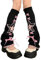 XEPST Stulpen Damen Lose Gestrickte Beinwärmer für Damen, Y2K Japanische Lolita Beinstulpen Lange Socken Kawaii Häkeln Beinwärmer 80er Harajuku Gestrickte Warme, Rosa Pentagramm-Muster