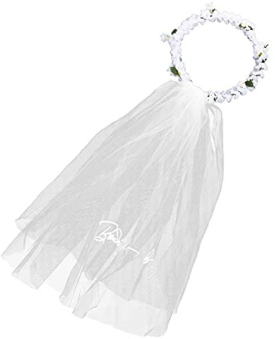 MUSISALY Blumenkrone Für Braut Hochzeit Stirnband Aus Schleier Blumenstirnband Mit Blumen Künstliche Blumenkranz Für Kopfschmuck