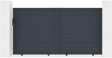 Casanoov Portail coulissant 3m EIGER H.160cm aluminium gris