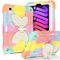 BENTOBEN Case for iPad mini 7 A17 Pro 2024, iPad mini 7th/6th Generation Case (2024/2021) for Kids, 3 in 1 Heavy Duty Rugged Shockproof Protective Cover with Butterfly Stand Pencil Holder, Rainbow