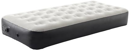 Outraveler Twin Size Air Mattress with Built-in Pump, Inflatable Bed Blow Up Mattress for Camping