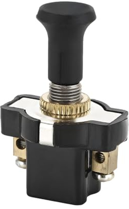 JNNJ Push Pull Scheinwerferschalter, KFZ Scheinwerfer Push Pull Lichtschalter Drücken Kippschalter, Dreifaches Licht Scheinwerferschalter, 12V Auto Scheinwerfer Ziehen Schalter Automobilzubehör(8mm)