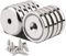 Aenienoe 10Stück Neodym Magnete 32mm Magnete Extra Stark mit Loch 42KG Kraft Topfmagnet Rund Magnet zum Anschrauben Schrauben