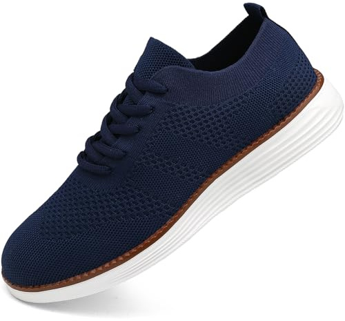 Men Business Trainers Slip on Trainers Casual Formal Shoes Dark Blue UK 12