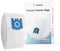 WAIKAS Bolsas de Aspiradora 3D Eficiencia, Pack de 6, Bolsas de Polvo Compatible con Aspiradoras Miele FJM/GN, Classic C1, Complete C1/C2/C3, Azul