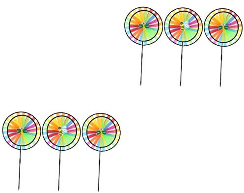 BESTonZON 3stücke Doppel-Layer Windmühle Für Junge Mädchen Bunte Tiermotiven Außen-Spielzeug Lustige Gartendekoration Robuste Und Langlebige Windräder Für Spielspaß Im Freien