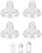 Sippy Lot de 4 tétines pour biberons Evenflo Balance à col large, doux 100 % silicone à bec large, 6 m et plus