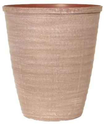 shopior Plastic Plant Pot | Heavy Duty Planter 15L | Indoor Outdoor Flower Pot | Weatherproof Garden Container with Drainage Holes | Decorative for Garden Patio Balcony (Powdered Brick, 28cm-Pack 1)