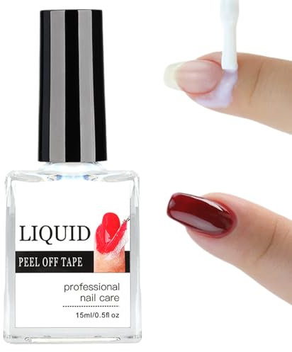 Peelable Base Coat -15ML Peel Off Clear Nail, Easy Removal Gel Basefor Nail Art Beginners,UV Lamp Required, Ideal for DIY Home Manicure Salon Use