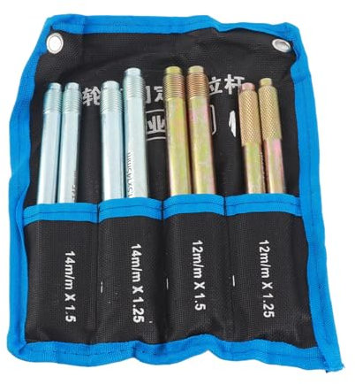 Ensemble de Cintre de Roue 8 Pcs: pour les Voitures PSA, Cintres à Goujon à Roues Métalliques avec 4 Tailles (12 mm et 14 Mm) pour L'Alignement des Pneus