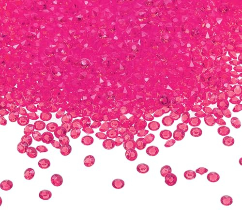 PATIKIL 10000 Pcs Confettis De Table De Mariage Cristaux 4.5mm Diamants En Acrylique Remplissage De Vase Pierres Decoratives Pour Centre De Table Decorations De Fete Perles, Rose rouge